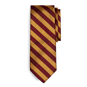 BB4 Repp Tie - Gold-Burgundy